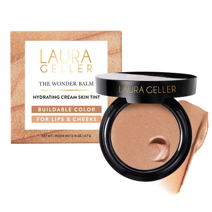 LAURA GELLER NEW YORK front view of Honey Haze pan showcasing compact design and easy use
