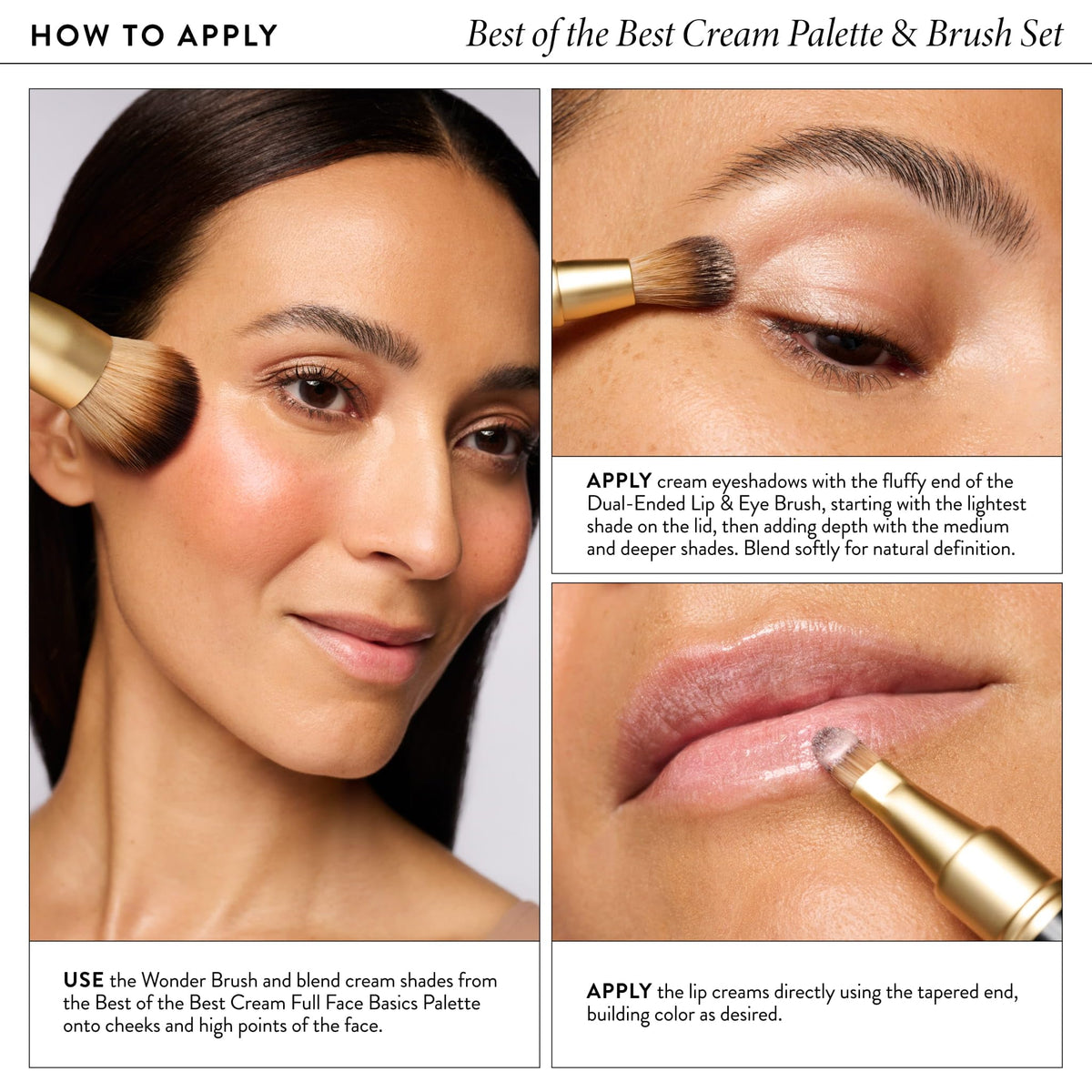 LAURA GELLER NEW YORK Wonder Brush detail demonstrating bristles designed for seamless cream blending
