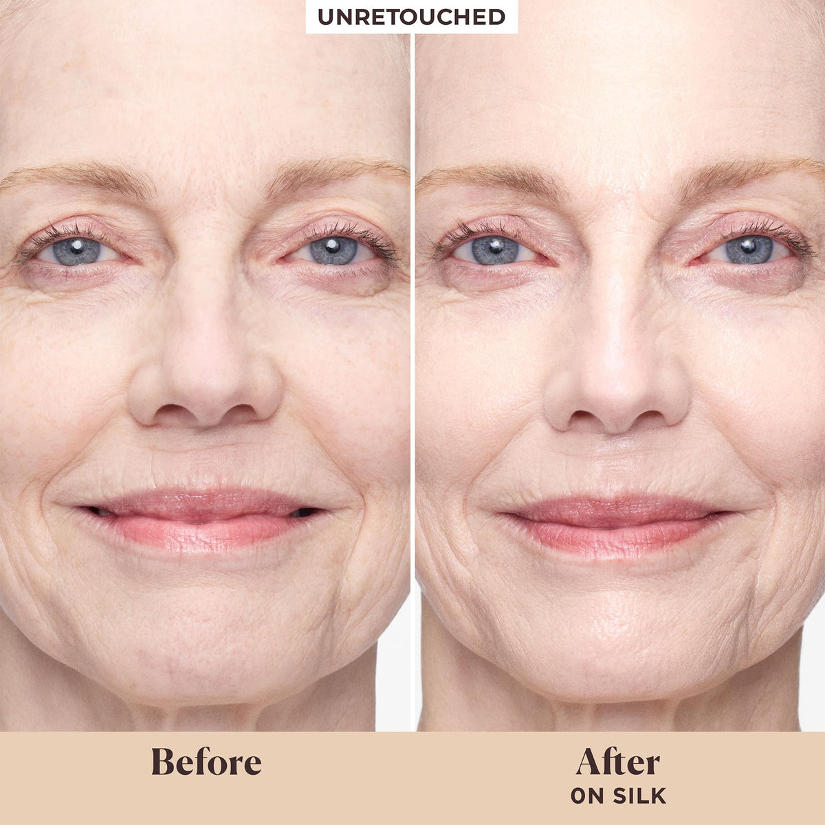 Laura Mercier application with fingertips demonstrating effortless, buildable coverage