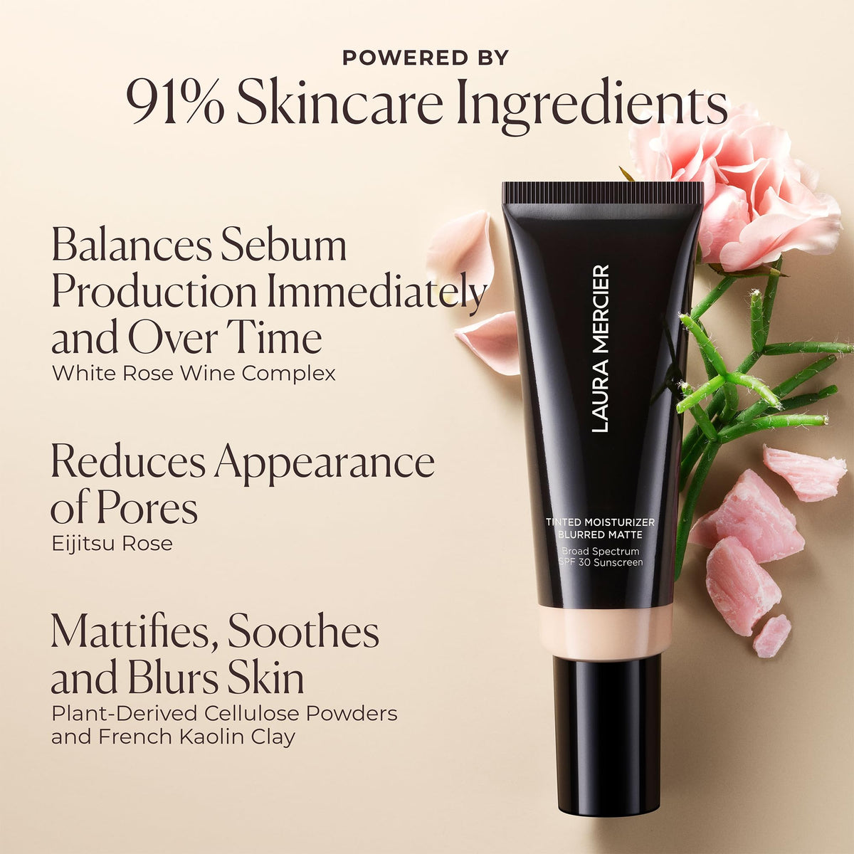 laura mercier before and after pores closeup demonstrating visible pore blurring benefit