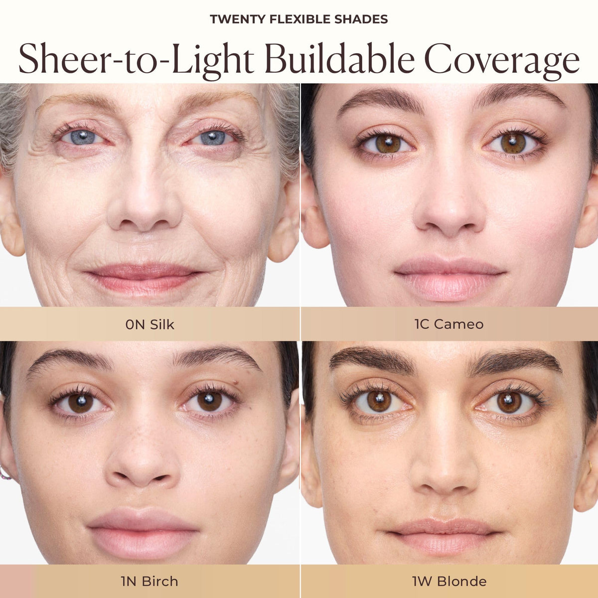 Laura Mercier before and after showing improved skin tone and subtle radiance benefit