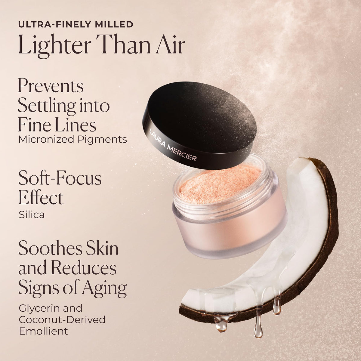 Laura Mercier before and after under-eye comparison highlighting brightness