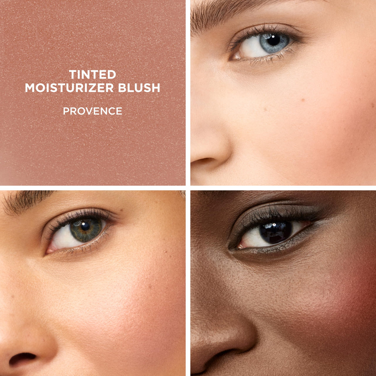 Laura Mercier blush on cheek in use demonstrating natural flushed look benefit