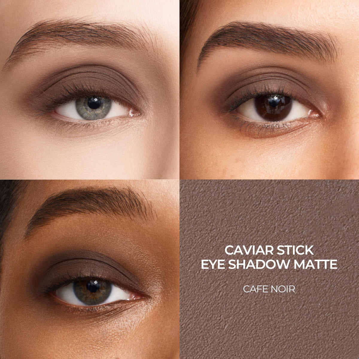 Laura Mercier open stick tip of Café Noir showing creamy pencil for easy one‑step application