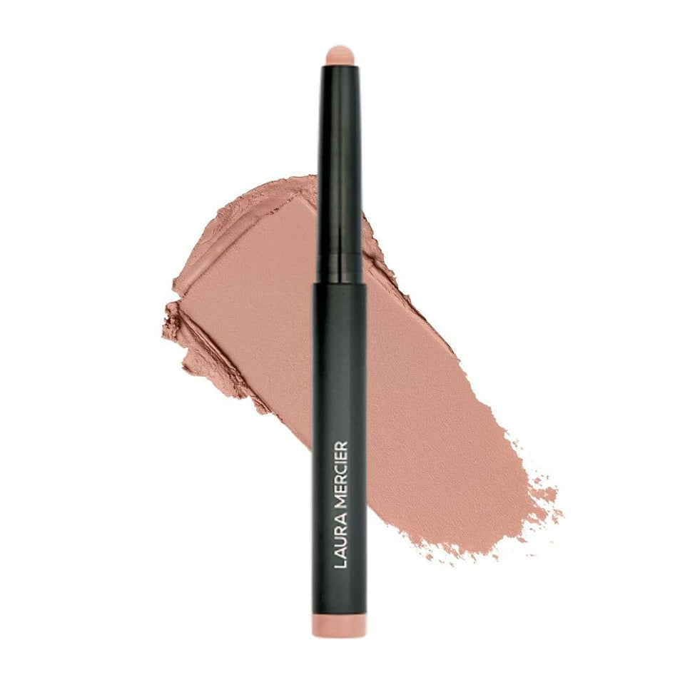 Laura Mercier front packaging of Caviar Stick Dune showing slim tube, durable