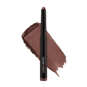 Laura Mercier front packaging of Caviar Stick Burnished Bronze showing product tube and cap, convenient for travel