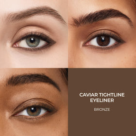 Laura Mercier textured swatch showing bronze shimmer and payoff