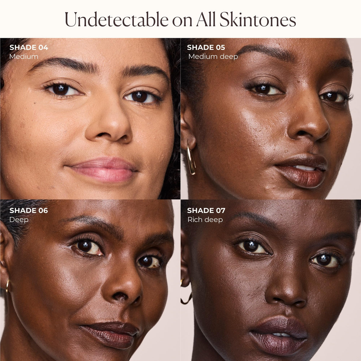 Laura Mercier compact with swatch strip illustrating customizable shade mixing advantage