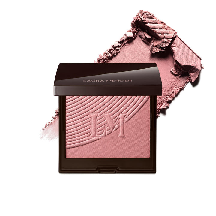 Laura Mercier front compact showing matte and luminous pans for versatile color