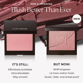 Laura Mercier lifestyle evening look showing luminous cheek finish for night