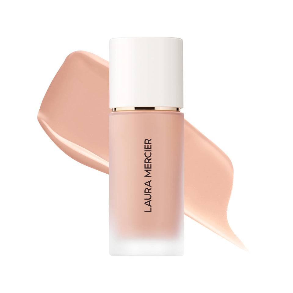 Laura Mercier front packaging showing bottle and branding for clear product ID and benefit