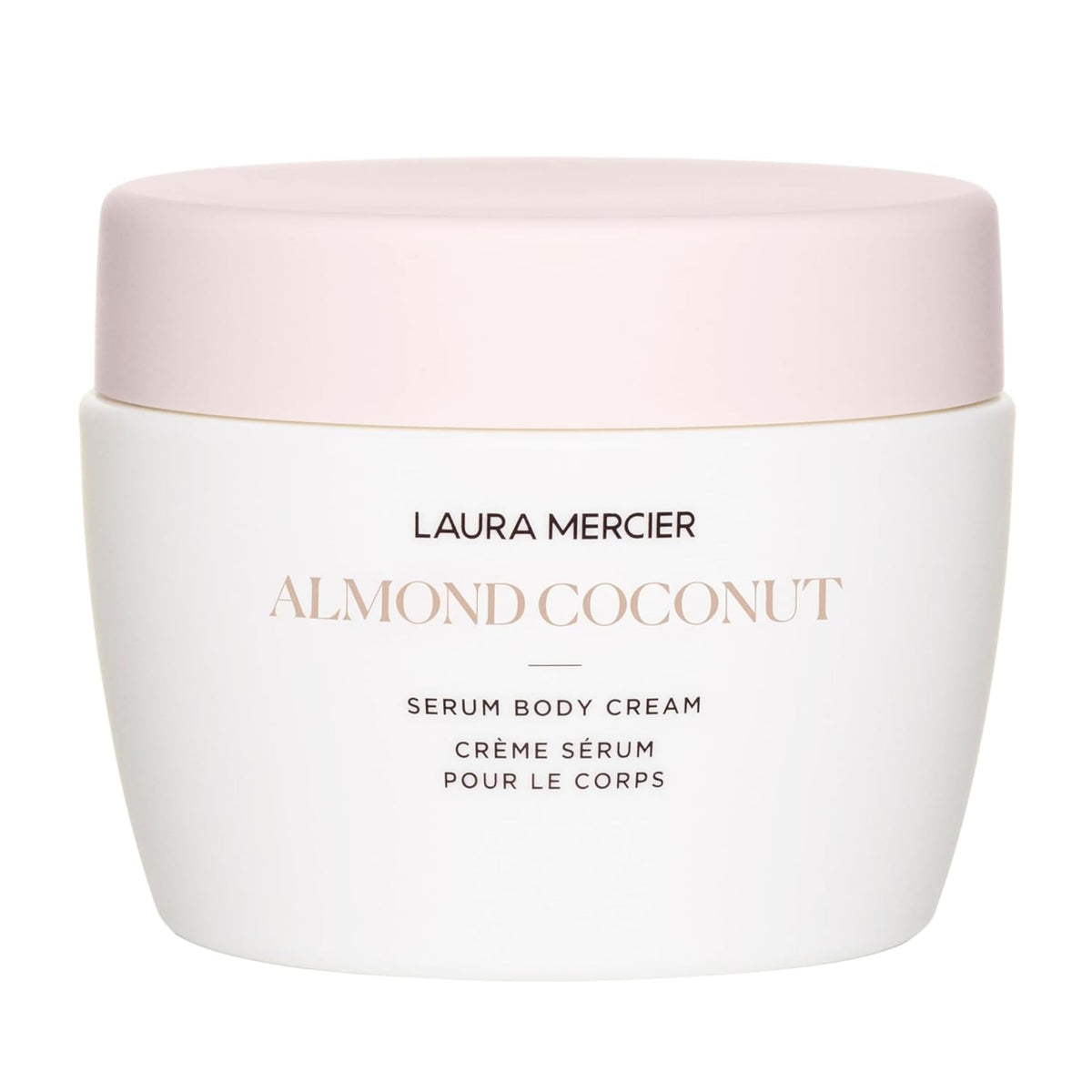 Laura Mercier front jar showing almond coconut scent and rich hydration