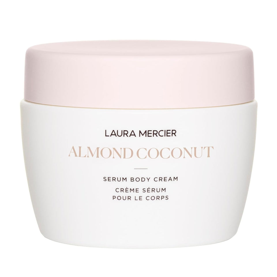 Laura Mercier front jar showing almond coconut scent and rich hydration