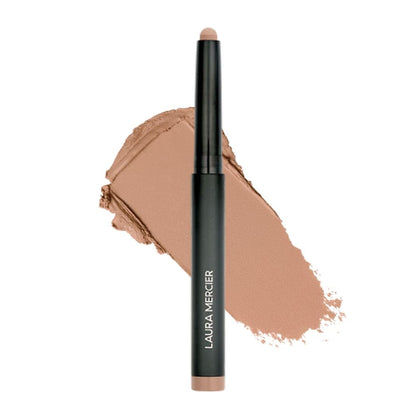 Laura Mercier front packaging of the eyeshadow stick shows shade and finish, easy identification