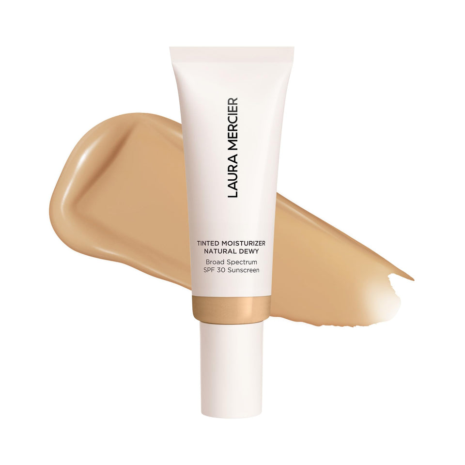 Laura Mercier front packaging showing Citrine shade and dewy glow benefit