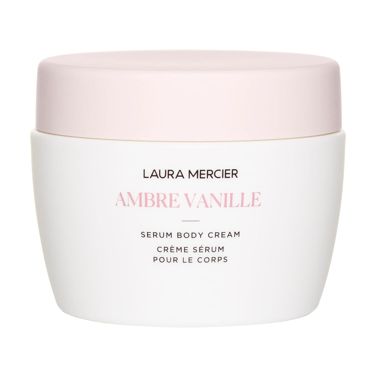 Laura Mercier front tub showing Ambre Vanille packaging and luxury finish
