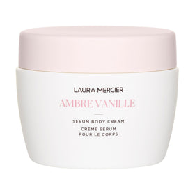 Laura Mercier front tub showing Ambre Vanille packaging and luxury finish