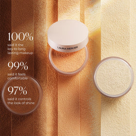 Laura Mercier hand swatch showing translucent finish and natural skin-blurring benefit