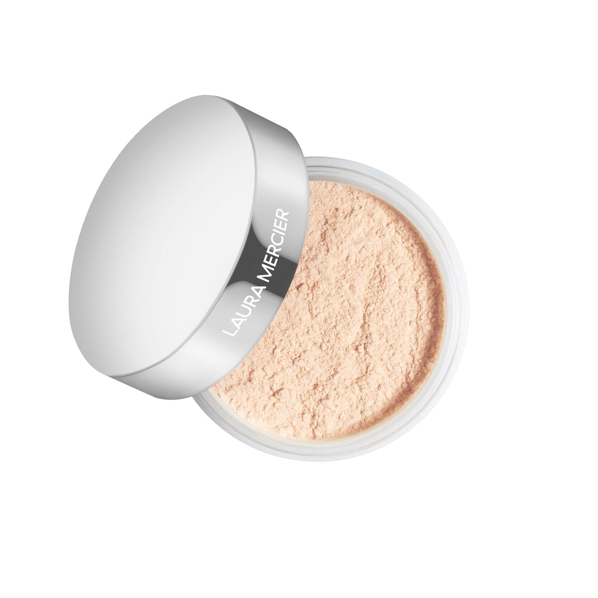 Laura Mercier jar front view showing packaging and Celestial Light shade benefit