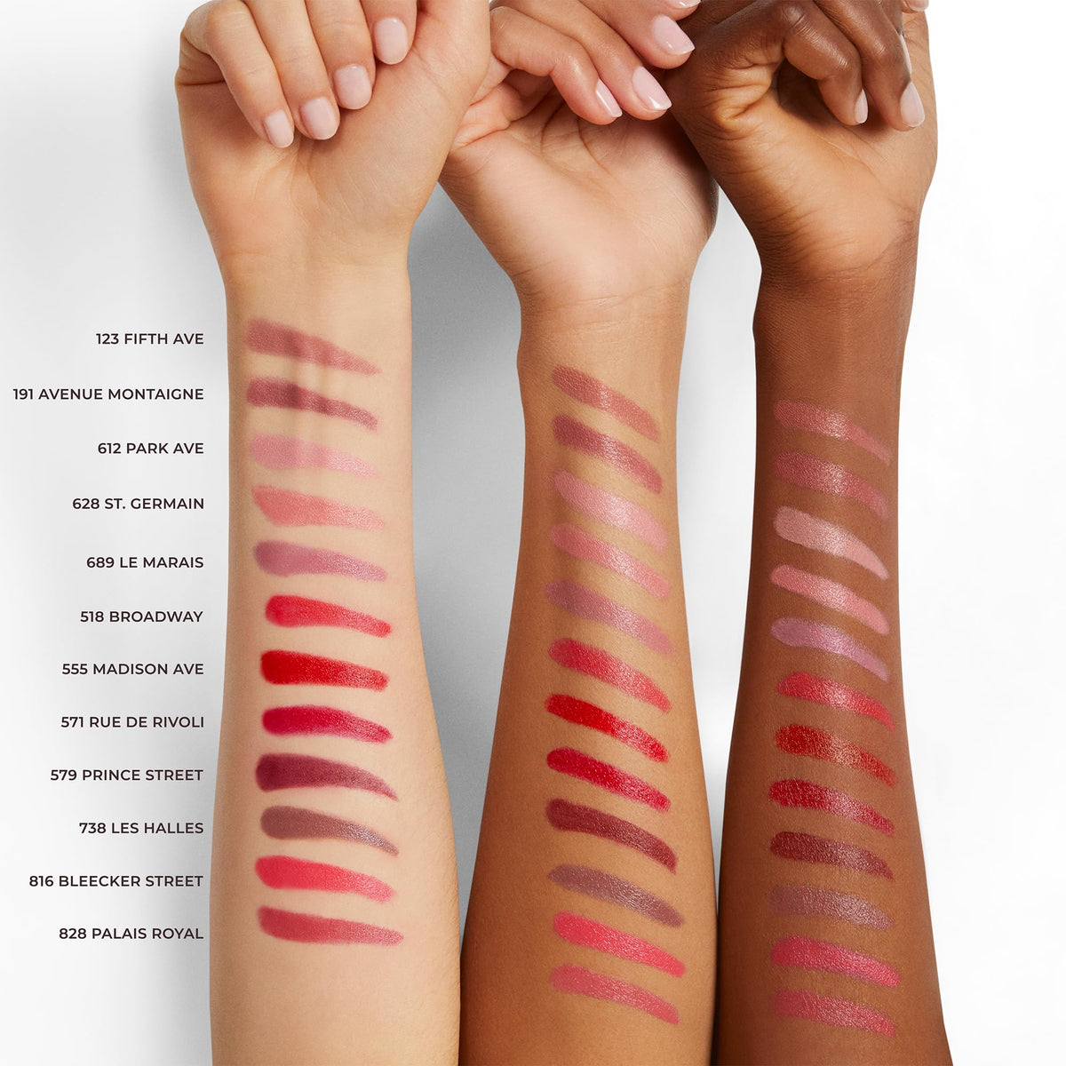 Laura Mercier model applying lipstick demonstrating effortless single-swipe application and buildable color