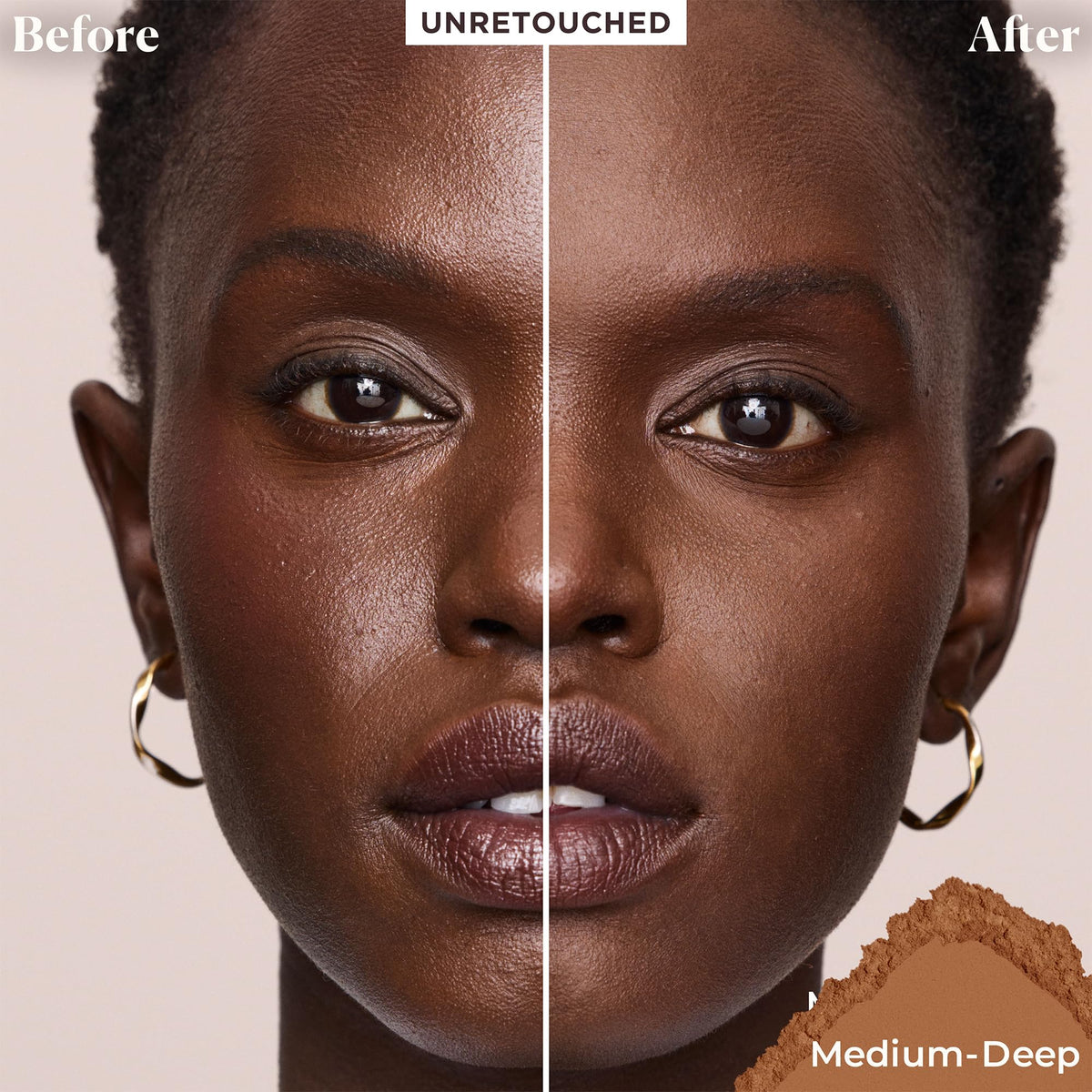 Laura Mercier open lid revealing finely milled translucent powder benefit