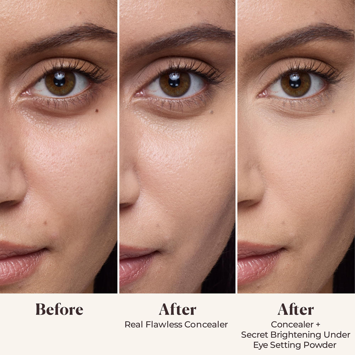 Laura Mercier close-up texture of powder illustrating silky, weightless finish