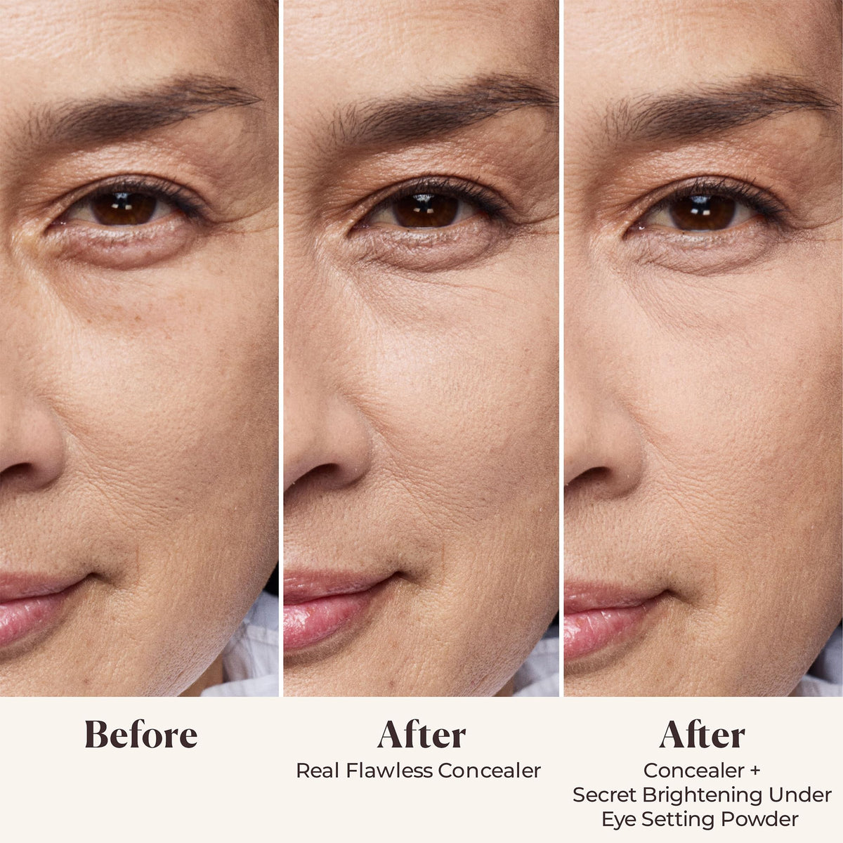 Laura Mercier open pan showing micronized powder texture for smooth application