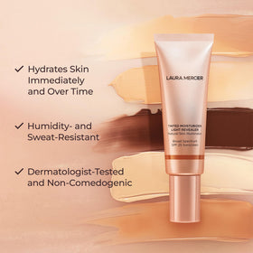 Laura Mercier pearl blend swirl illustrating shade-specific radiance boost