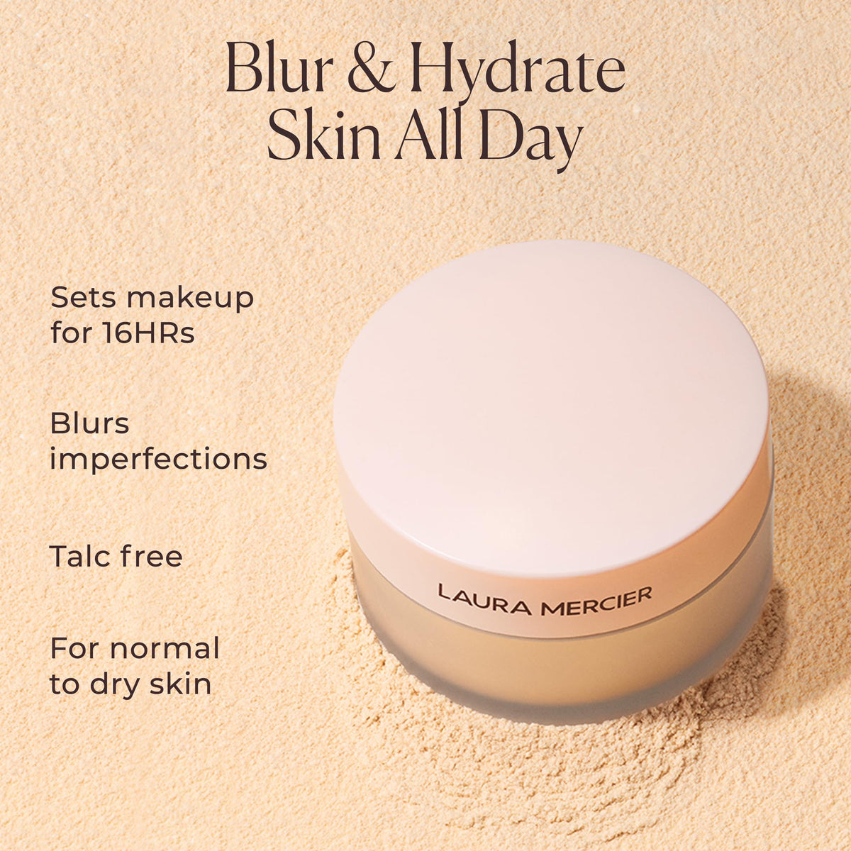 laura mercier powder brush application demonstrating smooth finish