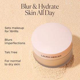 laura mercier powder brush application demonstrating smooth finish
