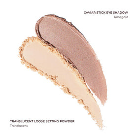 Laura Mercier open jar revealing ultra-fine powder texture for smooth mattifying benefit