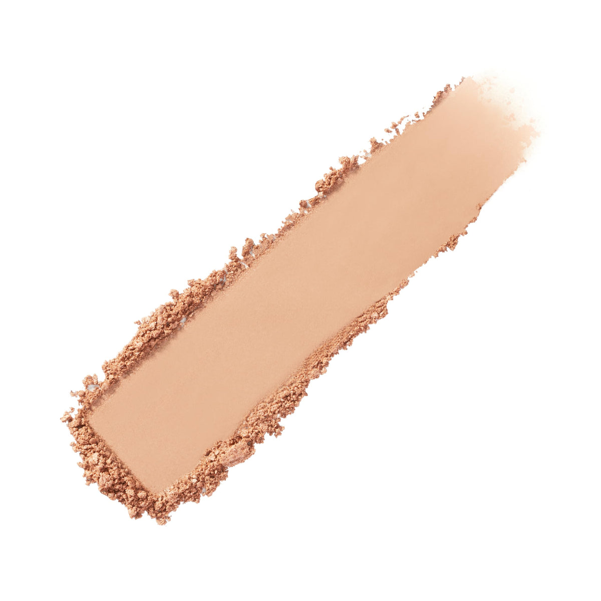 Laura Mercier open powder top view revealing creamy pressed surface and easy-to-use compact design benefit: travel friendly