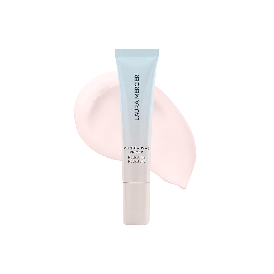 Laura Mercier front packaging showing travel-size primer and benefit of hydration