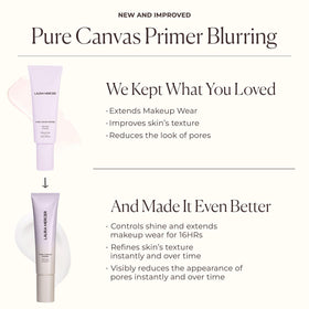 Laura Mercier bottle held in hand showing size and travel-friendly benefit
