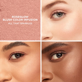 Laura Mercier swatch on forearm showing buildable color and versatile finish