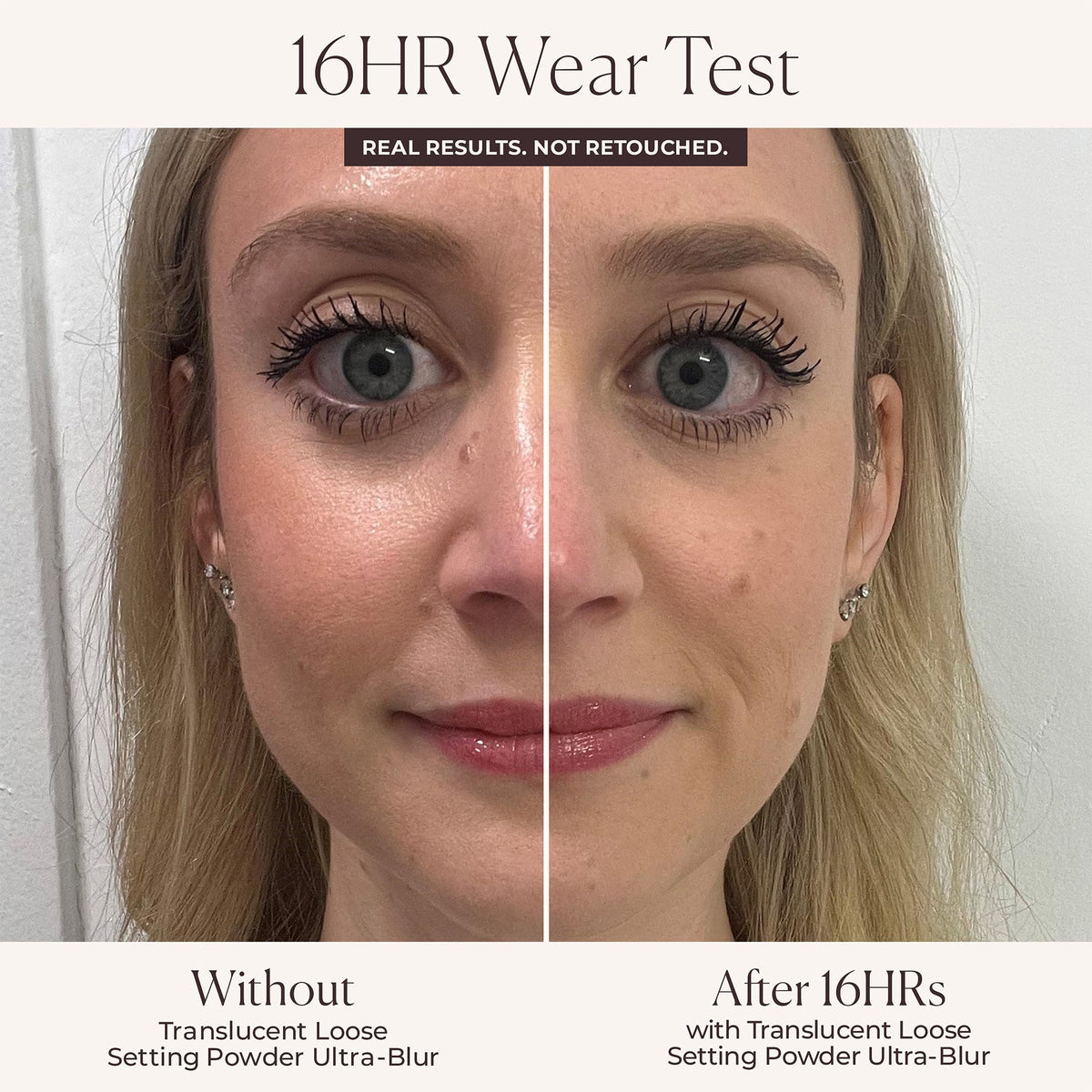 Laura Mercier sifter and cap detail illustrating easy dispensing and controlled application