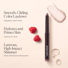 Laura Mercier Starlight applied with finger on eyelid, easy blending and quick finish
