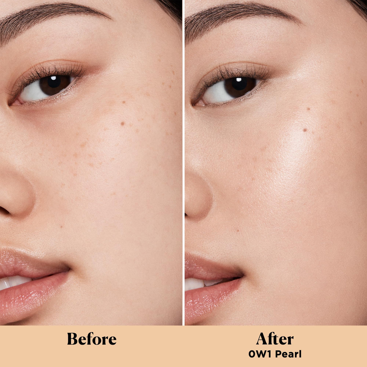 Laura Mercier close-up of creamy texture highlighting lightweight, blendable finish