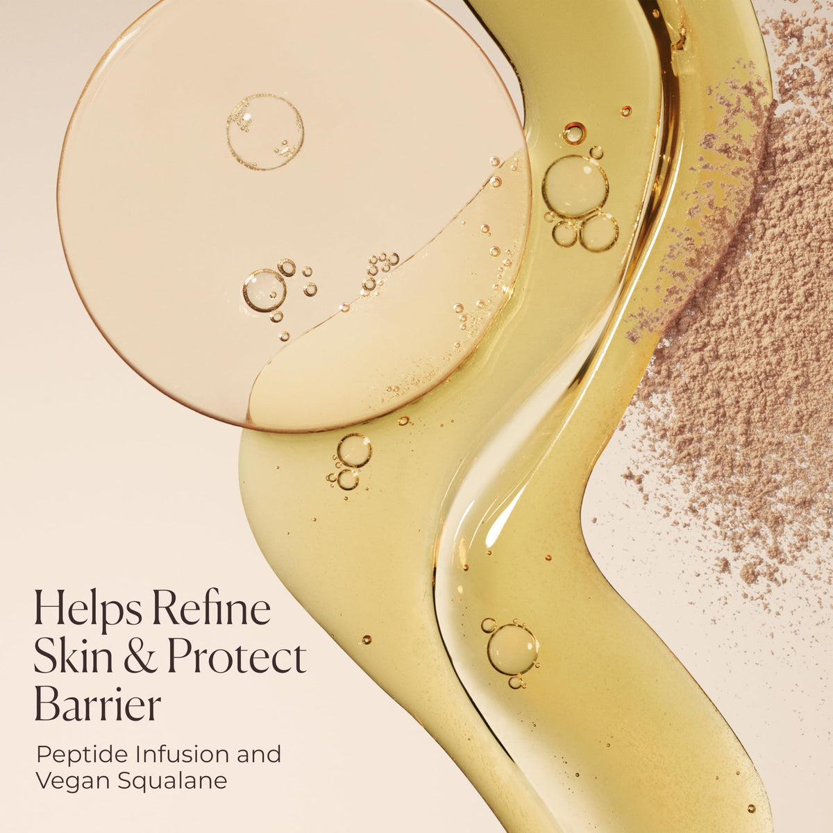 Laura Mercier blended balm on cheek close-up showing blurred pores and smooth texture