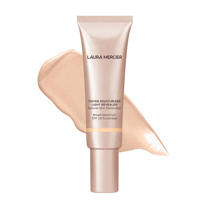 Laura Mercier front packaging shows cameo shade and product benefit of natural radiance