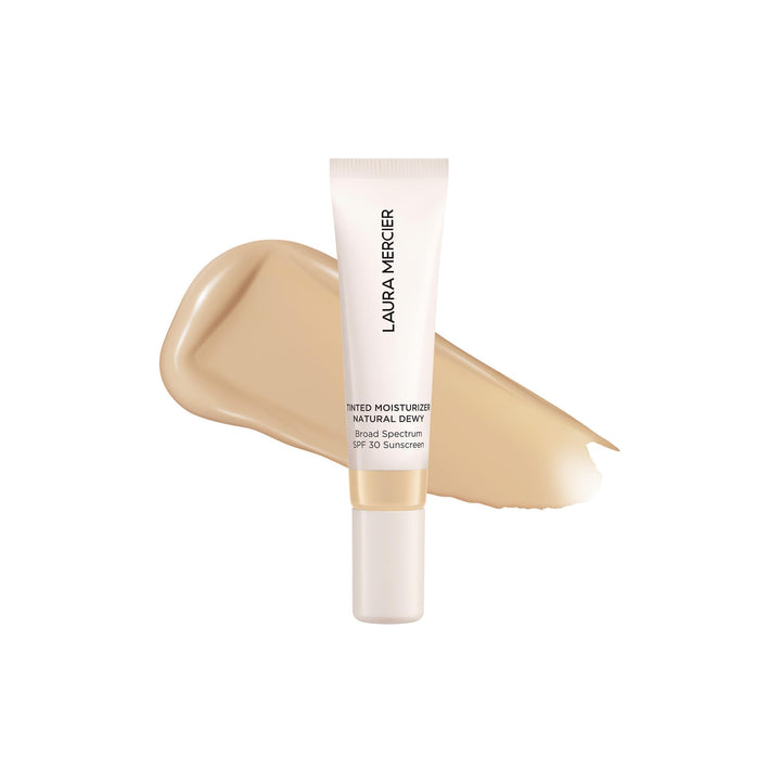 Laura Mercier front packaging mini bottle showing compact travel-friendly tint