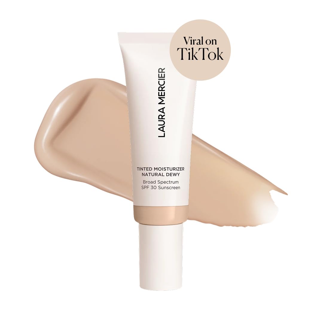 Laura Mercier pump and cap detail showing precise dispensing and hygienic use benefit