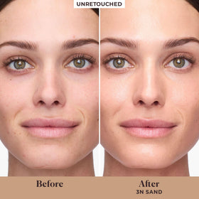 Laura Mercier pump dispensing tint demonstrating easy, controlled application benefit