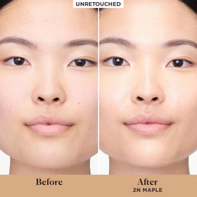 Laura Mercier pump dispenser detail demonstrating controlled, mess-free application