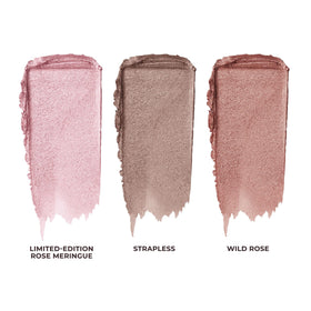 Laura Mercier trio flatlay with brush highlighting multi-use application tools