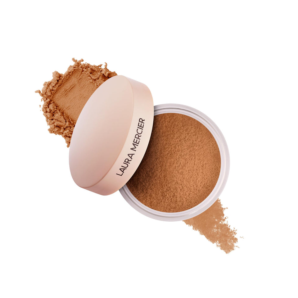 Laura Mercier front packaging showing the mini Ultra-Blur powder for travel convenience