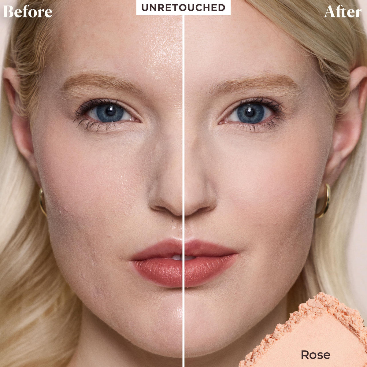 Laura Mercier loose powder texture close-up highlighting ultra-fine blur for soft-focus finish