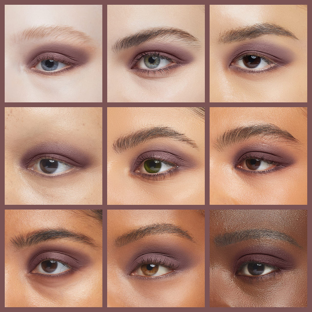 Lauren Brooke Cosmetiques applying Plum Fairy with a synthetic brush for precise crease definition and long wear