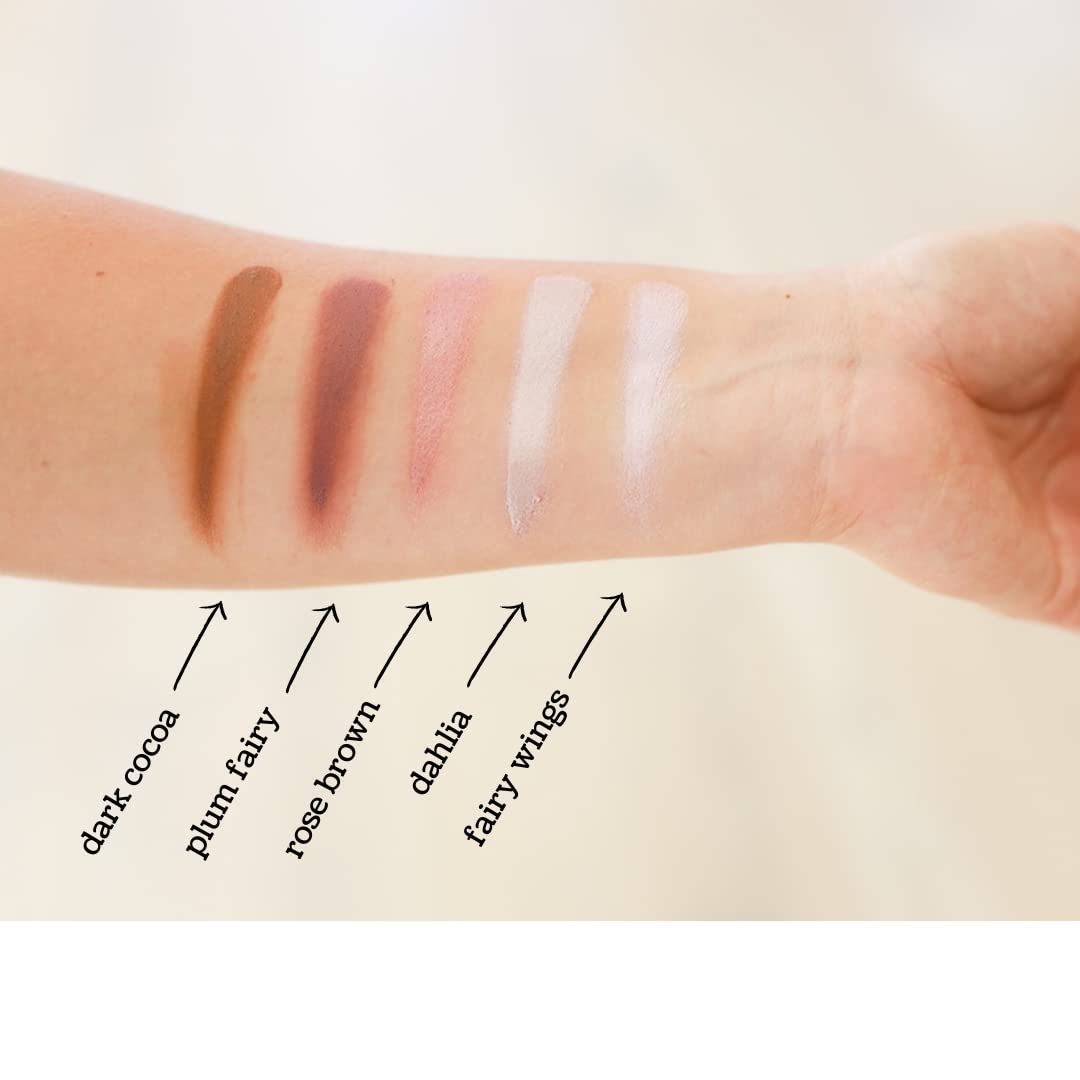 Lauren Brooke Cosmetiques label close-up of Plum Fairy highlighting organic botanical base and clean formulation benefits