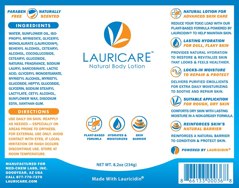 Lauricare on bathroom shelf in lifestyle scene conveying daily use
